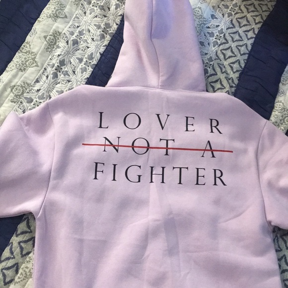 lover not a fighter hoodie